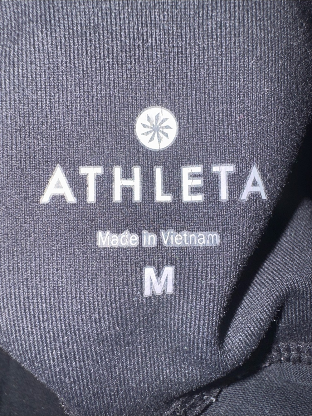 Athleta Coated Shine High Rise Leggings M Black Sleek Faux Leather Look 27” Long - Picture 4 of 7